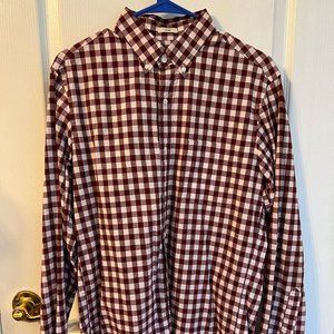 J. Crew Red Gingham Button Down Shirt Size S Slim Fit